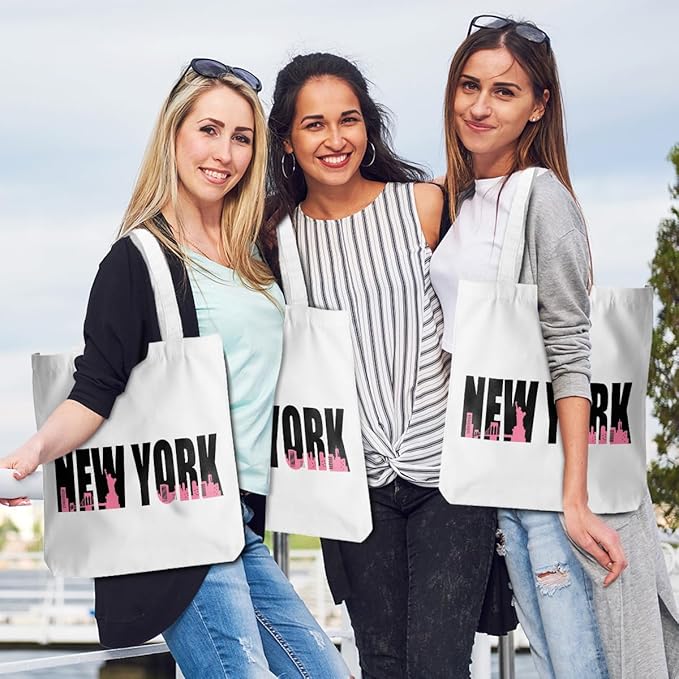 Jeilink New York Souvenirs and Gifts Beach Weekender Tote Travel Reusable Grocery Bags Girls Trip