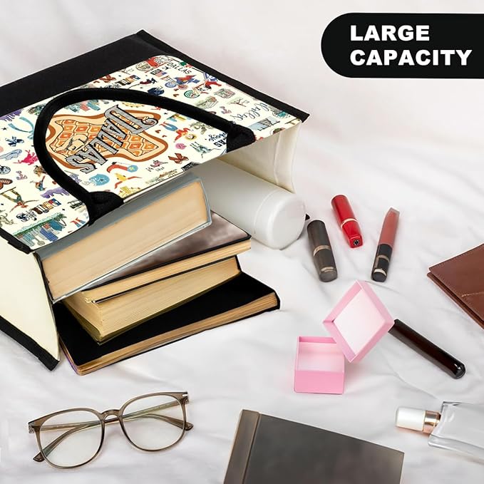 Boston Dallas Washington DC San Francisco Los Angeles China Travel Tote Bag Makeup Bag Set