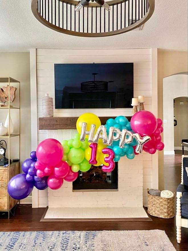 Bezente Rainbow Balloons 18 Inch - 30 Pack Large Thick Assorted Balloons Big Round Colorful Latex Balloons for Birthday Bridal Shower Wedding Party Decorations
