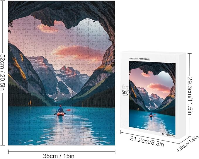 Wooden Puzzle - Follow Your Heart Jigsaw Puzzles，Wooden Puzzles for Adults 500 Pieces Unique Gifts for Wall Art，Challenge Puzzles，Educational Games，Family Puzzles