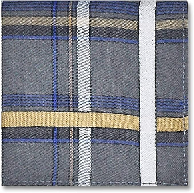 Zenssia Soft Men's Cotton Handkerchiefs with Assorted Color 6 Piece Gift Set