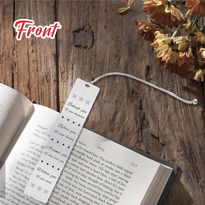 Jzxwan Happy Birthday Gifts for Boys Girls, Birthday Bookmark for Him Her Men, Behind You All Your Memories Gift