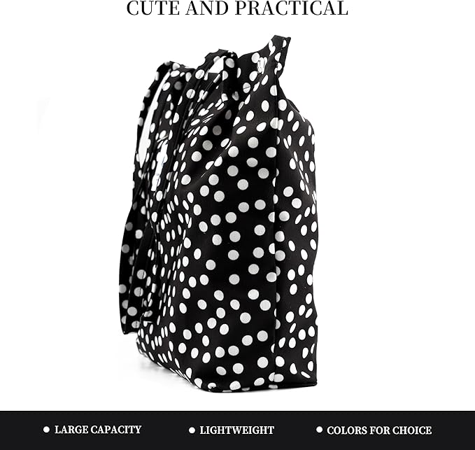 Corduroy Tote Bag Cute Tote Bags for Women Shoulder Bag with Inner Pocket for Work Beach Travel and Shopping Grocery