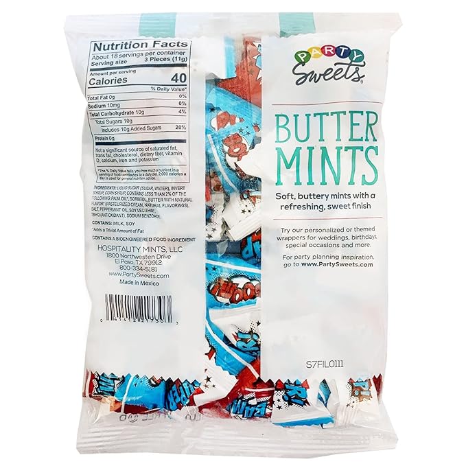 Party Sweets Superhero Themed Mint (Appx 300 Mints)