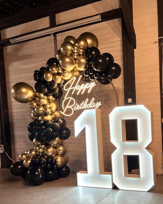 Bezente Metallic Gold Balloons 18 Inch - 30 Pack Large Thick Gold Balloons Big Round Chrome Gold Latex Balloons for Wedding Bridal Shower Graduation Birthday Party Decorations