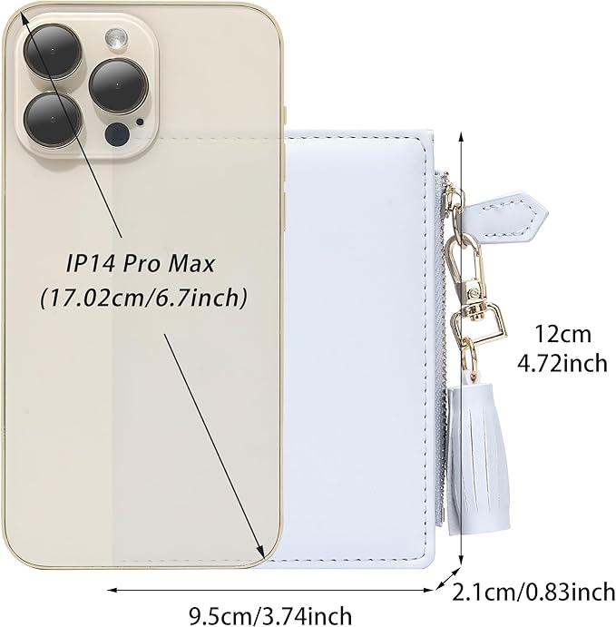 GEEAD Small Wallets for Women Bifold Slim Coin Purse Zipper ID Card Holder