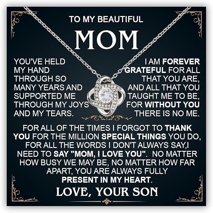 To My Mom Necklace, To My Badass Mom Necklace, To My Loving Mom Necklace From Son, Mother Daughter Necklace Gifts for Mom, Mothers Day Necklace Gift For Mom, Best Necklace Gifts For Mom