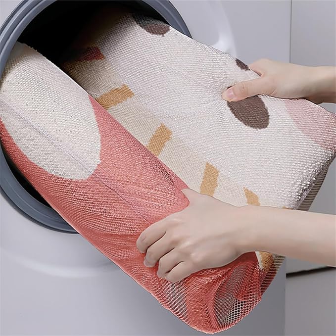 Ankah Shower Rug Bath Mat Forest Series Cartoon Design Bathroom Rug, Fluffy, Soft, Non-Slip, Durable, Absorbent Bath Rug, Irregular Plant Shaped Door Mat and Carpet, 30" x 31.5", Mushroom