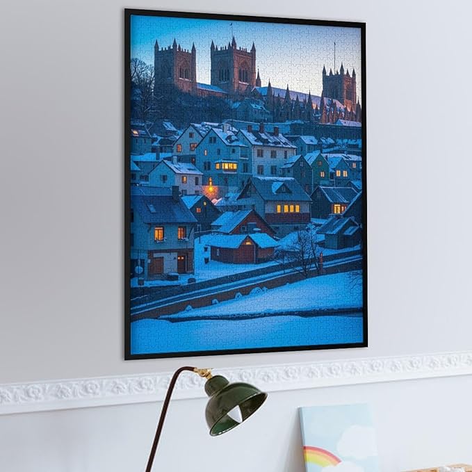 Adult Wooden Puzzle 1000 Pieces - Durham Castle and Cathedral Theme Jigsaw Puzzles， Exquisite Art Design，for Puzzles Challengers and Enthusiasts，Puzzle Games for Children and Adults