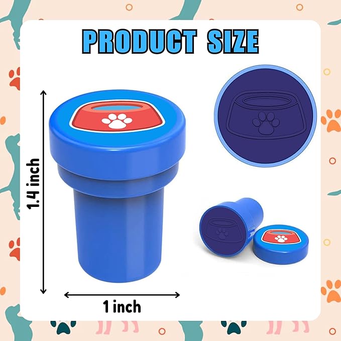 36PCS Dog Party Favors - 24PCS Temporary Tattoos & 12PCS Stamps - Ideal Pet Lover Themed Birthday Card Decorations Supplies Goodie Bag Cute Rewards for Boys Girls Classroom Gifts Baby Shower