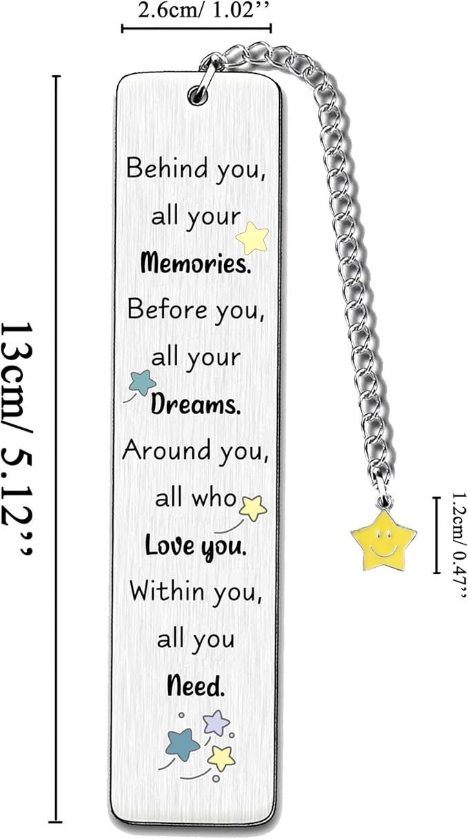 Inspirational Bookmark for Friend Granddaughter Graduation Bookmarks Brother Sister Birthday Back to School Gifts Cousin Encouragement Colleague Retirement Christmas Best Wishes Keepsakes (Behind you)