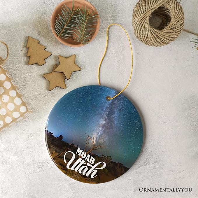 Breathtaking Desert Town Moab Ornament, Utah Nature and Landscapes Travel Souvenir (Version 1)