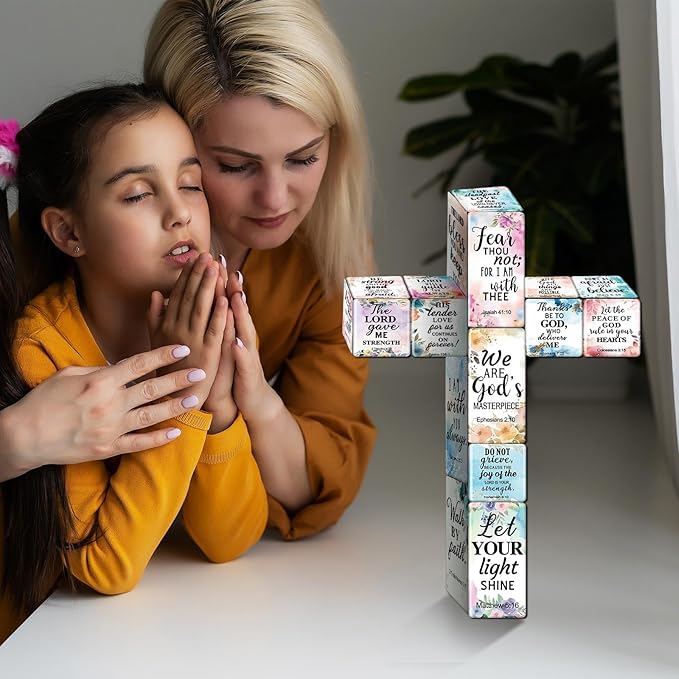 Blosssound 36 Pcs Inspirational Christian Magnets with Floral Bible Verses Thick Religious Refrigerator Magnet Motivational Quotes Fridge Scripture Positive Gifts for Home Office School Locker Decor