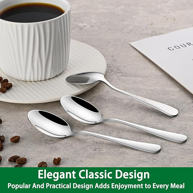 Small Teaspoon,5.5 Inches Stainless Steel Tea Spoons Set Of 8,Espresso Spoon,Durable Dishwasher Safe Small Coffee Spoons,Mini Demitasse Spoon For Dessert