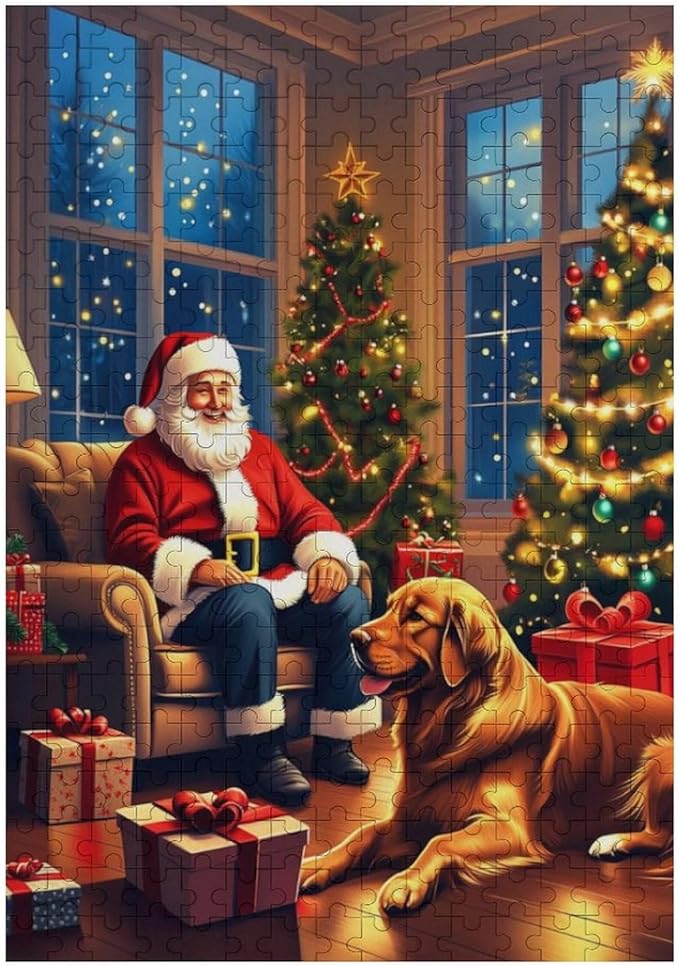 Puzzles for Adults Wooden Jigsaw Puzzle - Christmas Cottage Theme Wooden Puzzle，Suitable for Teenagers and Kids Puzzles，Educational Games，Wall Art Decorations，Holiday Birthday Gifts