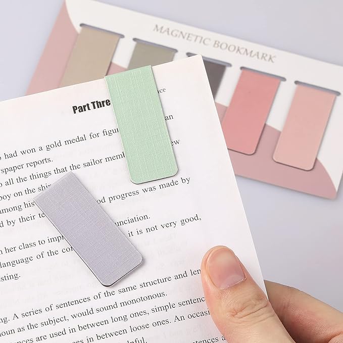 30 Pieces Bookmark, Magnetic Bookmarks for Women, Men, Book Lovers, Page Markers for Students Teachers Reading (Misty, Ocean, Emerald)