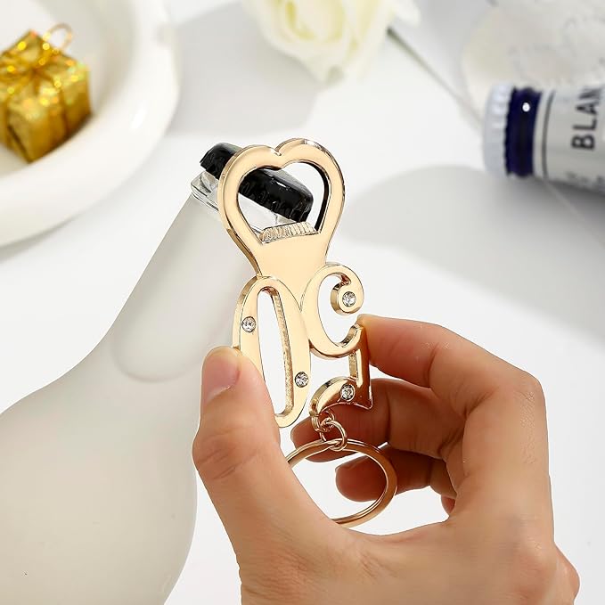 24 pcs 18th Gold Keychain Bottle Opener Birthday Party Favors for Guests,18th Beer Bottle Opener Favors Bulk for Birthday Anniversary Souvenirs Party Decor Supplies (Gold 18th)