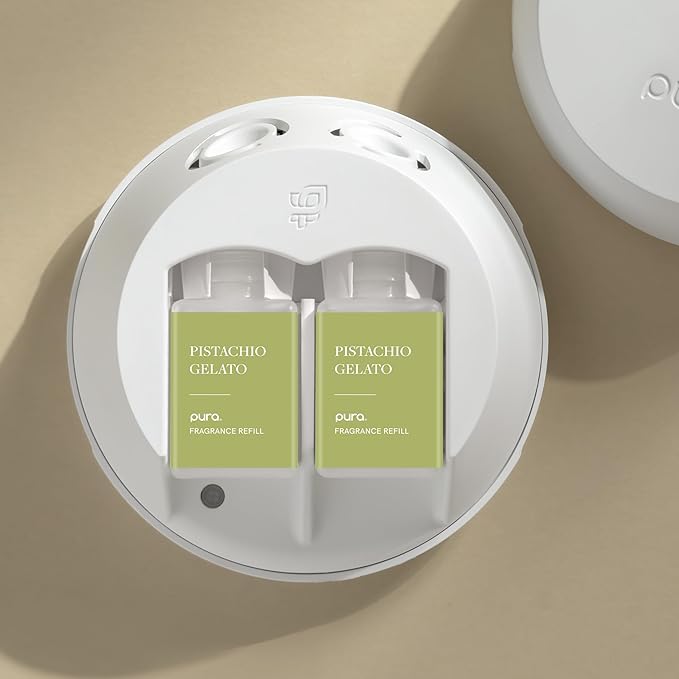 PuraHome Scent Refill - Smart Home Air Diffuser - Up to 120-Hours of Luxury Fragrance per Refill - Home Essential - Clean & Safe Diffuser Fragrance - 2 Pack, Pistachio Gelato