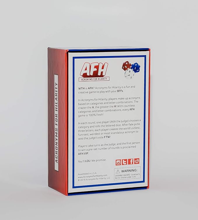 AFH: Acronyms For Hilarity - The Endlessly Funny Party Game for All Audiences!