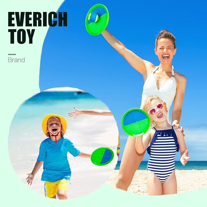 EVERICH TOY Upgraded Toss and Catch Ball Game Set, Outdoor Games for Kids Toys, Stocking Stuffers for Family Games, Beach Pool Yard Christmas Toys Birthday Gifts for Boys Girls 3 4 5 6 7 8-12 Year Old