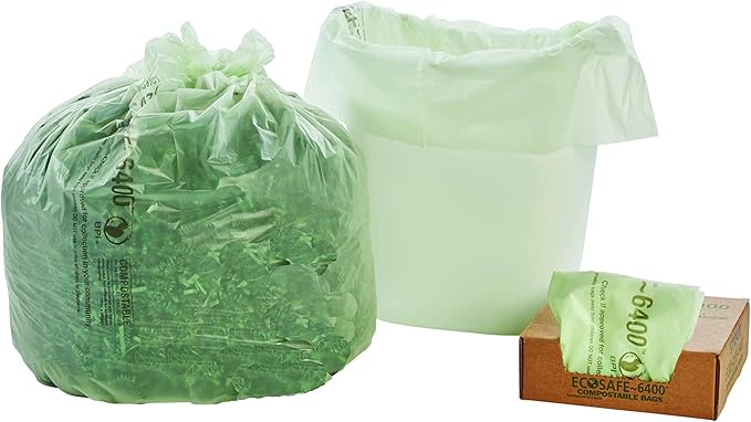 Stout by Envision Ecosafe-6400 Bags, 13 Gal, 0.85 Mil, 24" X 30", Green, 45/box