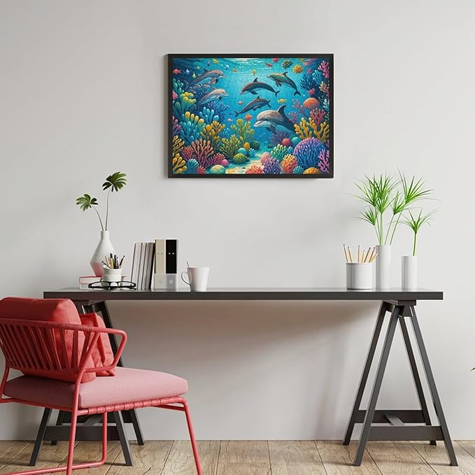 Wooden Puzzle - Sea World Wooden Puzzles for Adults 500 Pieces Challenge Puzzles，Educational Games，Family Puzzles，Unique Gifts for Wall Art ，Funny Puzzles