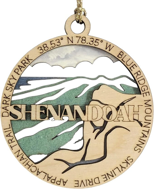 Shenandoah National Park Souvenir - Blue Ridge Mountains Christmas Ornament - 3" Laser Cut Wood
