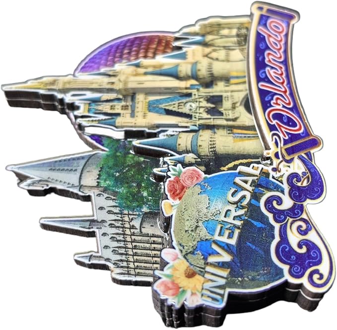 Orlando USA 3D Refrigerator Magnet Tourist Souvenirs Wood Magnetic Stickers Orlando Fridge Magnet Home & Kitchen Decoration from China