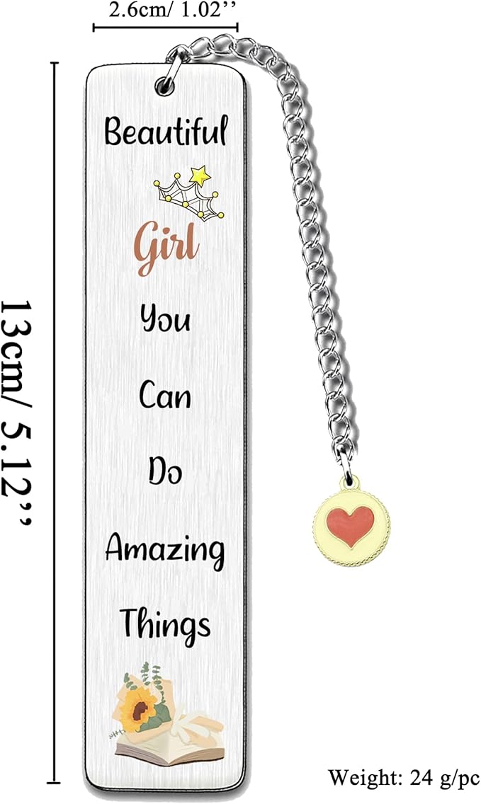 Bookmarks Women Daughter Sister Best Friend Graduation Inspirational Families Go to University Cousin Bookmark Appreciate Birthday Present Christmas Keepsakes Beautiful Girl You Can Do Amazing Things