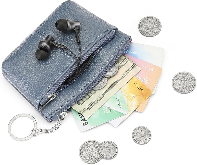 SENDEFN Leather Coin Purse for Women Small KeyChain Change Pouch Credit Card Holder