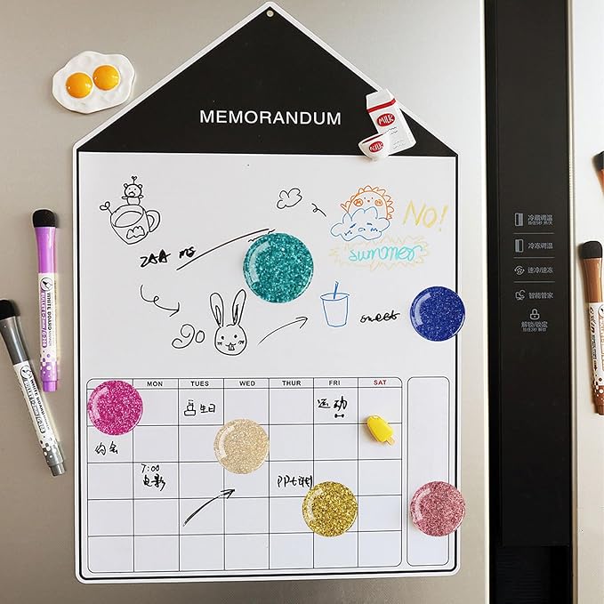 Shiny Glitter Mixed Strong Glass Refrigerator Magnets,12Pcs Magnets for Fridge,Funny Fridge Magnet Shape,Cute Small Tiny Magnet for Kitchen Whiteboard Door Decorative (Colored Refrigerator Stickers)