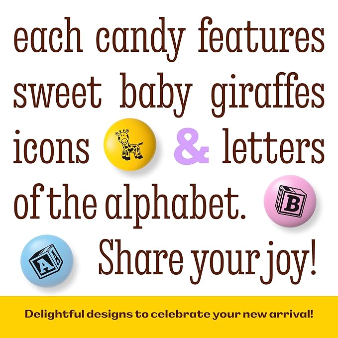 M&M'S WORLD New Baby Milk Chocolate Candy 2lb Bag with Assorted M&M'S for Showers Gender Reveal Parties and Newborn Gift Ideas