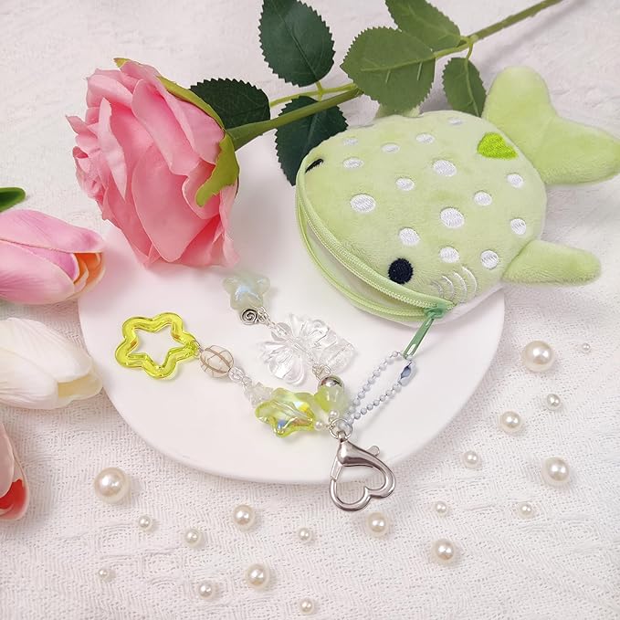 Cute Keychain Whale Shark Coin Purse Keychain Cute Plush Zipper Change Pouch, Kawaii Handmade Wallet for Women