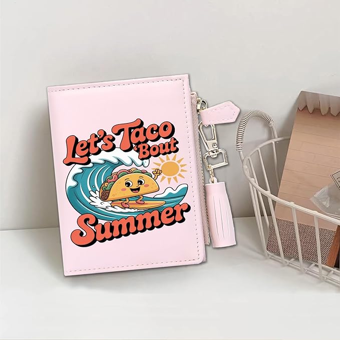 GEEAD Custom Design Small Wallets for Women Bifold Slim Coin Purse Zipper ID Card Holder for Christmas