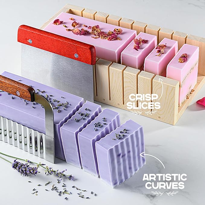 Soap Making Kit with Melt & Pour Base, Cutting Box, Molds, Fragrances - for Adults & Kids by Prime Creations.