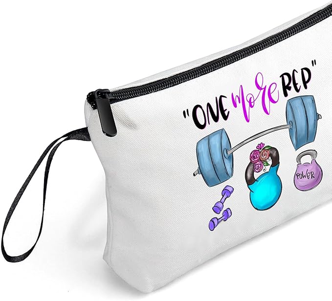 Workout Gym Exercise Gifts for Fitness Lovers Women Female Friends Sister Coworker Cosmetic Makeup Bag Christmas