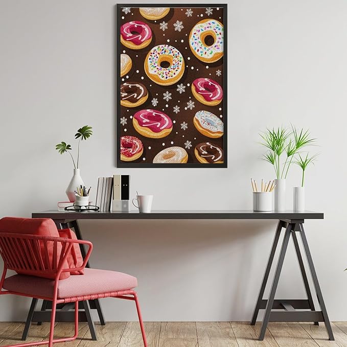 Puzzles for Adults 1000 Pieces Wooden Jigsaw Puzzle - Christmas Donuts Theme Puzzle，Party Games，Family Toys，Educational Puzzles，Stress Relief Wooden Puzzle，Gifts for Family and Friends