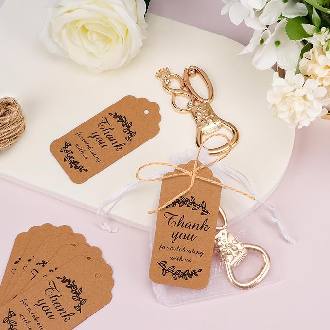50Pcs 80th Birthday Bottle Opener Set, 80th Golden Bottle Openers Birthday Personalized Party Favors 80th Wedding Anniversaries Souvenirs Favors for Guests Gifts Decorations（80th）