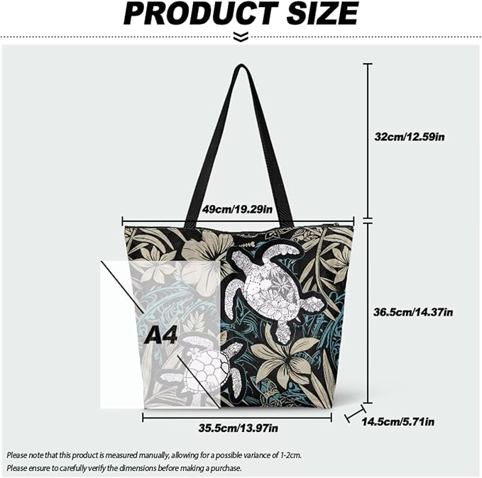 Cartoon Animal Printed DIY Coloring Tote Bag Waterproof Paper Handbags for Women Large Travel Shoulder Bags Purses