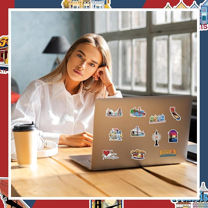 Konohan 30 Pcs San Francisco Souvenirs Gifts San Francisco Magnet for Refrigerator City Magnetic Refrigerator Stickers for Home Decoration
