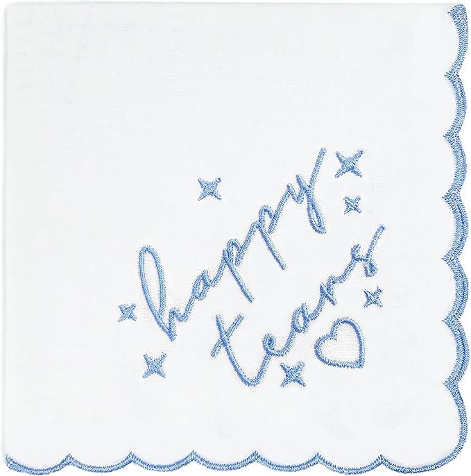 Bride Squad Wedding Handkerchief | Gifts for Mother Of The Bride & Mother Of The Groom | Something Blue for the Wedding Day