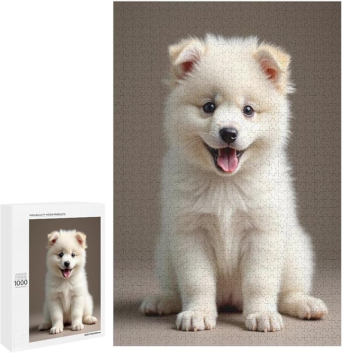 Jigsaw Puzzles for Adults 1000 Piece - Cute Dog Puppy Wooden Puzzles, Educational Games，Challenge Puzzles Puzzle Games, Stress Relief Games