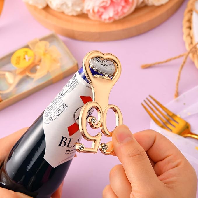 24 Pieces/Packs 65 Bottle Openers for 65th Birthday Party Favors Wedding Anniversary Gidts Decorations or Souvenirs for Guests with Gift Boxes Party Giveaways for Adults (65)