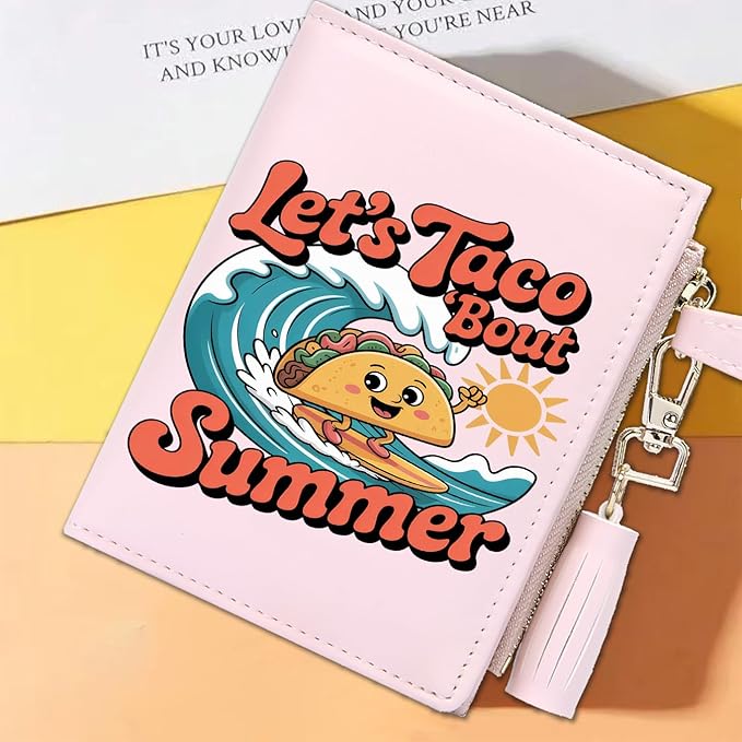 GEEAD Custom Design Small Wallets for Women Bifold Slim Coin Purse Zipper ID Card Holder for Christmas
