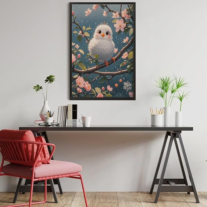 Wooden Puzzles 1000 Piece，Bird Flower Themed Jigsaw Puzzles，Stress Relief Games，Puzzle Games Challenge Puzzles，Educational Games，Family Puzzles