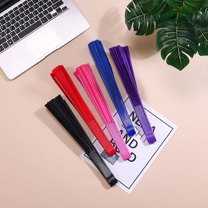 Plastic 13inch Large Rave Fan Popping Fan Clacking Fans for Line Dancing,Hand Fans for Women Foldable,Outdoor,Wedding,Party (Purple)