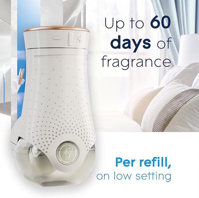 Glade PlugIns Air Freshener Starter Kit, Scented and Essential Oils for Home and Bathroom, Clean Linen, 4.02 Fl Oz, 2 Warmers and 6 Refills