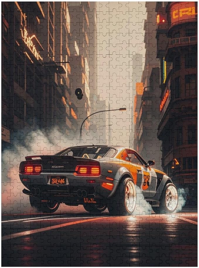 Jigsaw Puzzles for Adults 500 Piece - Cool Sports Car Wooden Puzzles, Stress Relief Games, Funny Puzzles，Unique Gifts for Wall Art，Family Puzzles，Educational Games