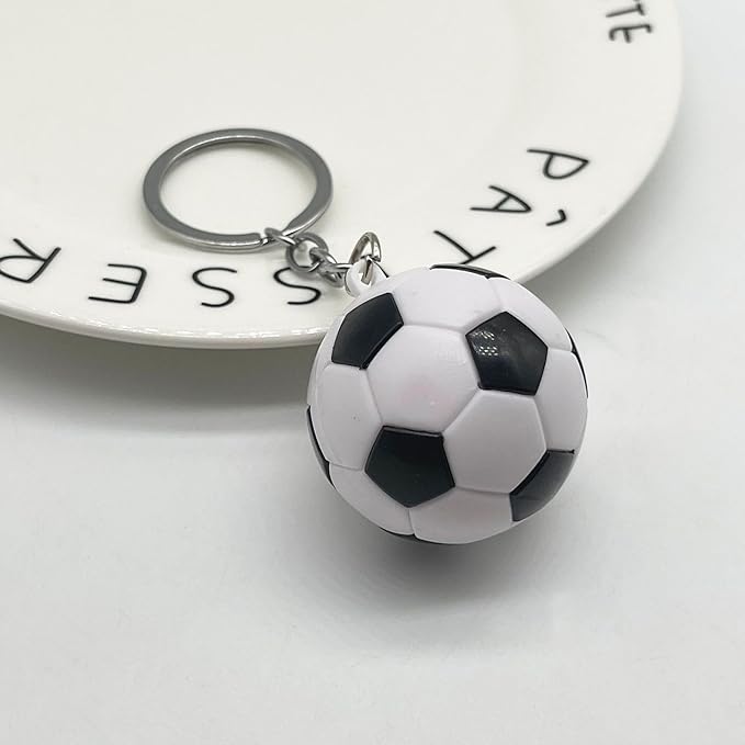 Mini 3D Soccer Sports Fan Keychains World Cup Backpack Pendant - Car Keychain Men's Toy Cool Football Birthday Gifts