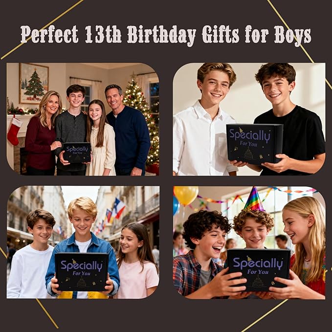 13th Birthday Gifts For Boys,13 Year Old Boy Birthday Gift Ideas with 12 Oz Tumbler, Funny Socks,Birthday Card, Bracelet,Keychain,Coolest Gifts for 13 Son Grandson Nephew Friend Birthday